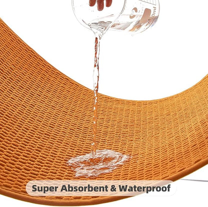 Small Bathroom Rugs Non Slip Washable Bath Rugs Super Absorbent Bathroom Rug Thin Quick Dry Low Pile Bath Mats, Orange 12"x12"