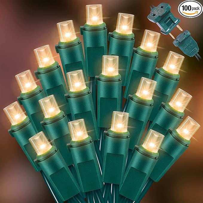 100 Count Warm White - String Lights - 21.6FT LED Christmas Lights, Mini led Lights for Indoor Outdoor Home Holiday Party Wedding Independence Day Decoration