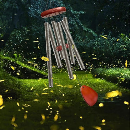 28" Wind Chime for Mothers Day, Decorative Wind Chimes for Outside, Memorial Windchimes Remembrance Gift for Women Mom Grandma, Metal Wind Chimes Outdoor Decor for Garden Patio Zen(Copper)