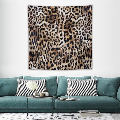 HZOHNAGO Leopard Print Tapestry Nature Wildlife Vintage Cheetah Fur Spot Animal Skin Wild Animals Spots Printed Wall Tapestry Painting Wall Hanging for Bedroom Living Room Dorm 60" W x 60" H