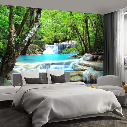 Forest Landscape Wall murals Woodland Tree Peel and Stick Wallpaper for Bedroom Living Room - 58"x86"