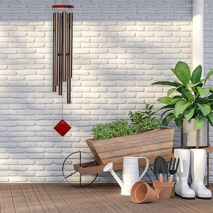 Woodstock Chimes Neptune Wind Chime for Outside 54" Large Bronze, Deep Tone Sound for Outdoor Garden, Patio, Porch Decor, Encore Collection DCB54