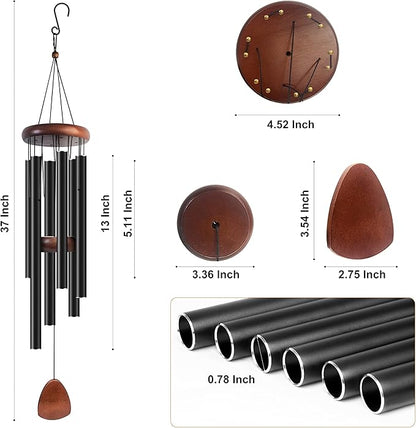 Wind Chimes for Outside, 37.5 inch Large Metal Wind Chimes Outdoor (2 Pack)