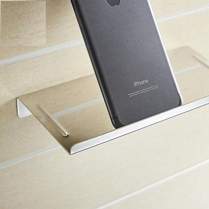 Wall Mount Stainless Steel Bathroom Toilet Small Phone Holder Phone Shelf, Anti-Slip Style and Chrome Mirror Polished