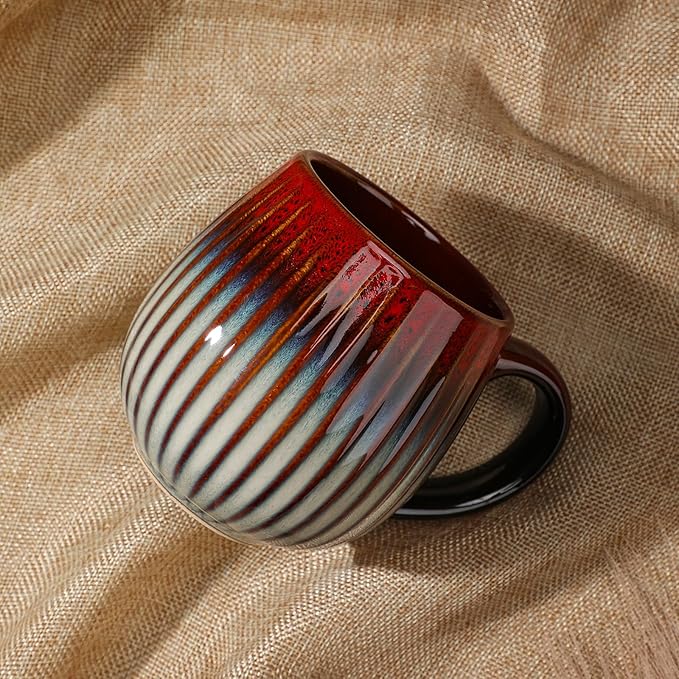 CosyCorner Ceramic Coffee Mug, 17 oz Large Coffee Cups for Home and Office, Ceramic Cup for Coffee & Tea（A）