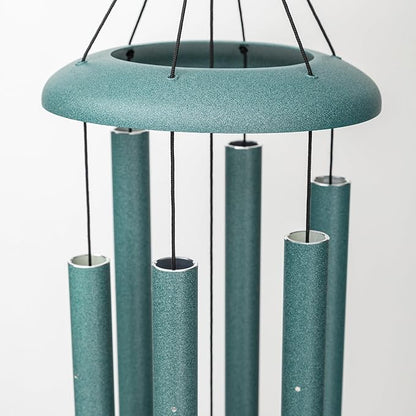 Corinthian Bells by Wind River - 30 inch Patina Green Wind Chime for Patio, Backyard, Garden, and Outdoor Decor (Aluminum Chime) Made in The USA