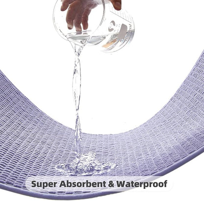 Bathroom Runner Rug, Long Bath Mat Washable Thin Quick Dry Low Pile Bathroom Runner Rugs 24 x 60 Non Slip, Lavender 24"x60"