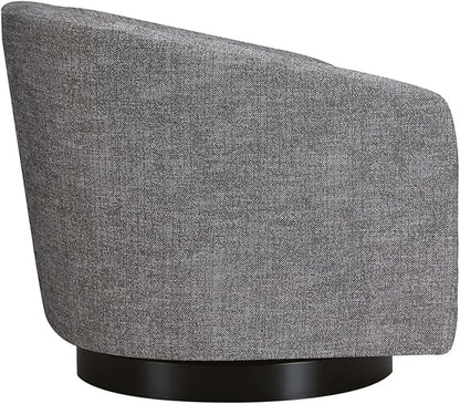 CHITA Swivel Accent Chair, FSC Certified Upholstered Fabric Barrel Chair for Living Room Set of 2, Fully Assembled, Pebble Grey