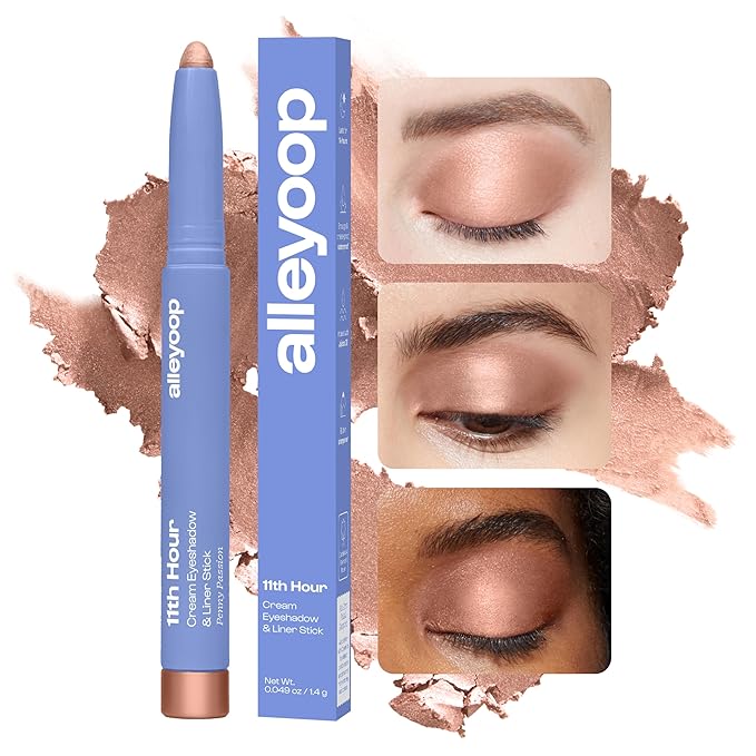 ALLEYOOP 11th Hour Waterproof Cream Eyeshadow Stick ?€? Long-Lasting Eye Shadow Pencil & Eyeliner, Cream to Powder Stick & Highlighter ?€? Smudge-Proof Eyeshadow Shimmer, Penny Passion Shimmer