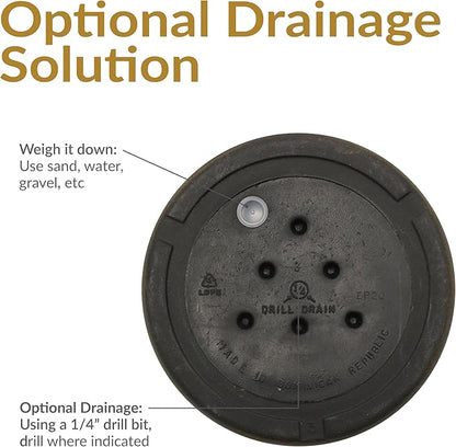 Sunnydaze 19.5-Inch Arabella Large Plant Pot - Polyresin Round Outdoor Planter with Drillable Drainage Holes - 4 Pack - Sable