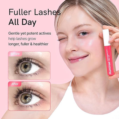 Regene Eyelash Serum | PDRN, EGF with 20 Amino Acids, 9 Peptides | Korean Eyelash & Brow Growth Serum | Gentle Formula to Boost Longer Fuller and Thicker Lashes (0.34 fl.oz.)