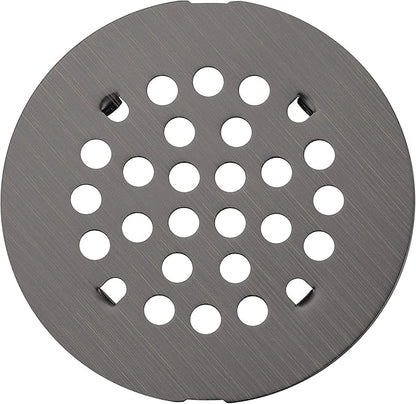 rrajj 4-1/4 (4.25) Inch(108mm) Round Snap-in Shower Floor Drain Cover Replacement Cover (Antique Brown)