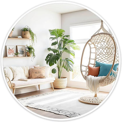 Fabuday White Round Mirror 30 Inch - Large Circle Mirror for Bathroom, Living Room, Hallway, Entryway, Matte Aluminum Frame Circular Mirrors for Wall Decor