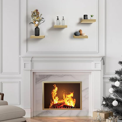 Sorbus Square Floating Shelf for Wall - 4 Small Shelves with Invisible Mounting Brackets for Living Room Decor, Bedroom, Bathroom Decor, Home & Kitchen - 9" Wall Shelf to Display Photos Trophies