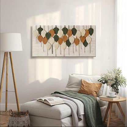 Tsomzxng Boho Wall Art Modern Wall Art Print Paintings Bohemian Feather Multicolor Canvas Wall Art Decor For Apartment Dorm Living Room Bedroom Nursery Backdrop Home Wall Decor 20"X 40"