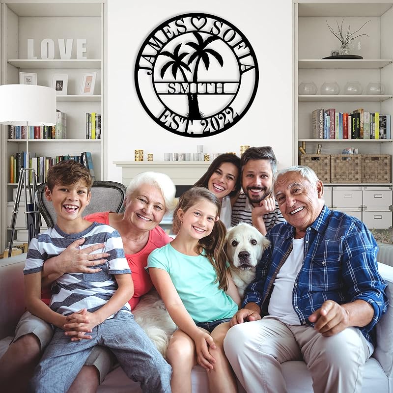 Personalized Metal Palm Tree Sign, Custom Signs Outdoor Palm Tree, Personalized Palm Tree Sign, Metal Palm Anniversary Gift, Palm Tree Metal Wall Art, Custom Metal Sign with Palm Tree