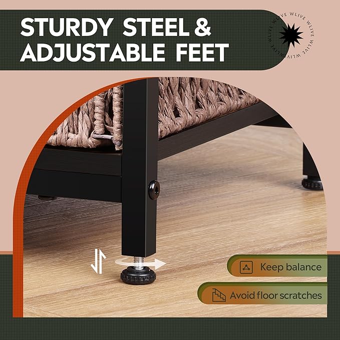 WLIVE Black End Table with Charging Station, Slim Night Stand with 3 Storage Shelves, Small Side Tables for Small Spaces, Bedside Tables for Living Room, Bedroom