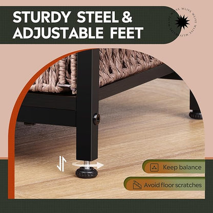 WLIVE Black End Table with Charging Station, Slim Night Stand with 3 Storage Shelves, Small Side Tables for Small Spaces, Bedside Tables for Living Room, Bedroom