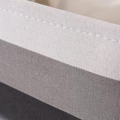 TcaFmac Small Fabric Storage Baskets for Organizing [6 Pack] Closet Storage Bin Foldable Storage Baskets for Shelf Canvas Storage Bins Decorative Basket with Handles(Gradient Gray,12" L×8" W×5" H)