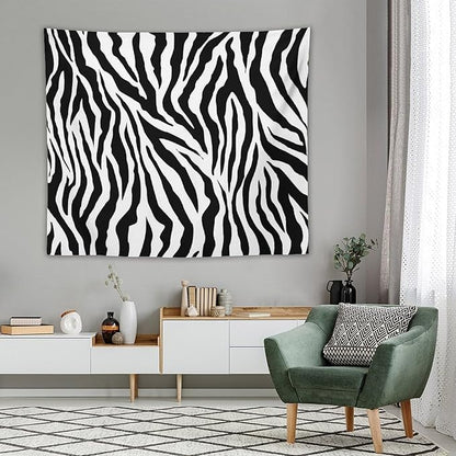 HZOHNAGO Zebra Print Tapestry Nature Wild Animals Black and White Stripe Printed Wall Tapestry Painting Wall Hanging for Bedroom Living Room Dorm 60" W x 50" H