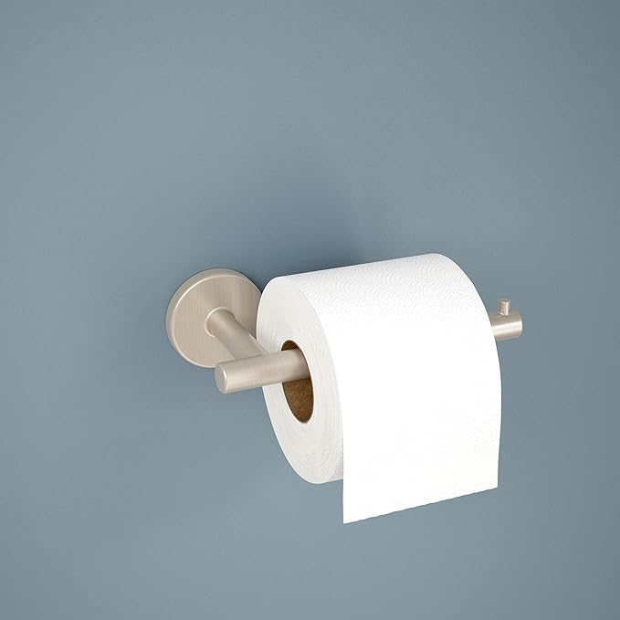 Delta Trinsic (1-Pack) Toilet Paper Holder Brilliance Stainless Steel Tissue Roll Holder for Bathroom Organization and Storage Single Post Toilet Tissue Holder Wall Bathroom Accessories 75950-SS