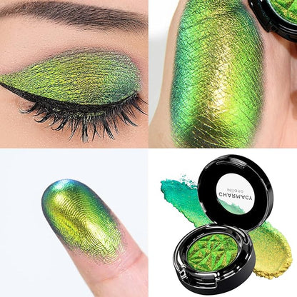 CHARMACY Duochrome Eyeshadow, Insane Shifters Chameleon Eyeshadow, Creates High-Impact, Metallic Eye Looks, 100% Vegan and Cruelty Free, 1.9g (#906)