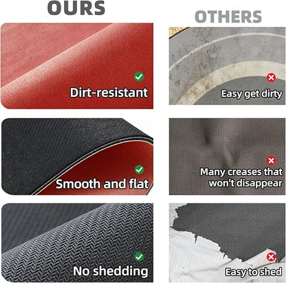 Bath Mat, Bathroom Rugs Non Slip Washable Thin Absorbent Quick Dry Bath Mat Fits Under Door Bathroom Floor Mat Perfect for Bath, Shower, or Sink 36"x60" Red