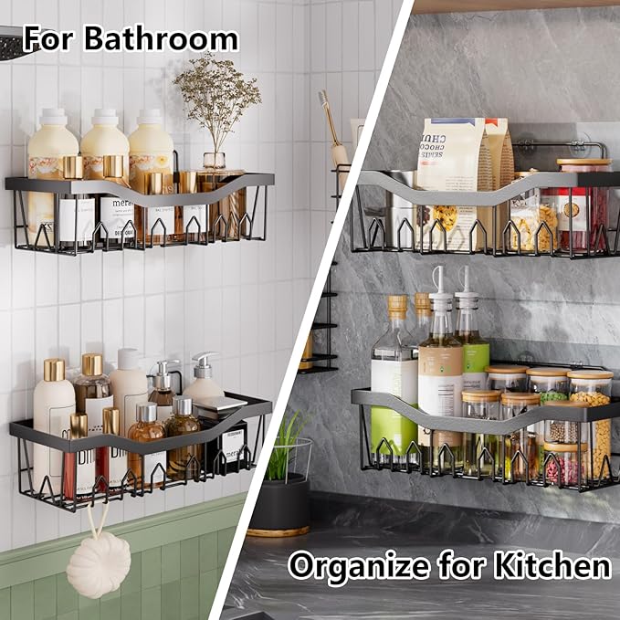 30PC Bathroom Accessories Set - Gorgeous Navy Blue Bathroom Set, Bathroom Accessory Set, Navy Blue Shower Curtain Set with Shower Caddy