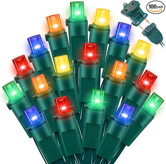 100 Count Multicolor- String Lights - 21.6FT LED Christmas Lights, Mini led Lights for Indoor Outdoor Home Holiday Party Wedding Independence Day Decoration