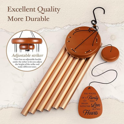 50th Wedding Anniversary Wind Chime, Happy 50th Anniversary Romantic Gifts for Couple, Parents, Wife, Husband, Friends, Golden Anniversary's Keepsake Gifts Ideas-Large 36''