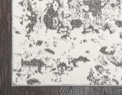 Unique Loom Rosso Collection Vintage, Geometric, Bohemian, Traditional, Distressed, Southwestern Area Rug, Rectangular 5' 0" x 8' 0", Light Gray/Ivory