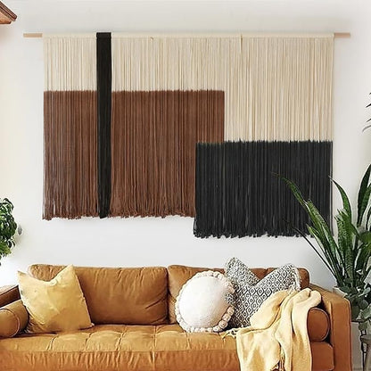 Macrame Wall Hanging Large Dip Dye Tapestry Fiber Wall Art Boho Bedroom Décor 57''W*35''L