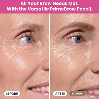 PrimeBrow Pencil for Mature Women ?€? Ultra-Precise Tip for Natural, Hair-Like Strokes ?€? Smudge-Proof & Long-Lasting Wear ?€? Great for Thinning, Sparse, or Graying Brows (Blonde)
