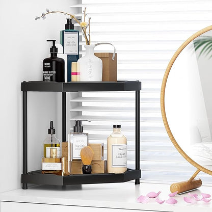 Corner Shelves Small Corner Bookshelf Kitchen Bathroom Standing Shelf Display Rack Storage Rack Plant Stand Room Decor Black 2pack