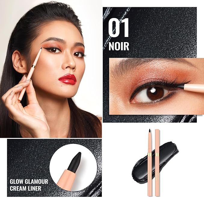 Oulac Waterproof Eyeliner Pencil Set - Smooth and Creamy, Retractable Eye Makeup for Precision Application, Vegan & Cruelty-Free