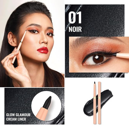 Oulac Waterproof Eyeliner Pencil Set - Smooth and Creamy, Retractable Eye Makeup for Precision Application, Vegan & Cruelty-Free