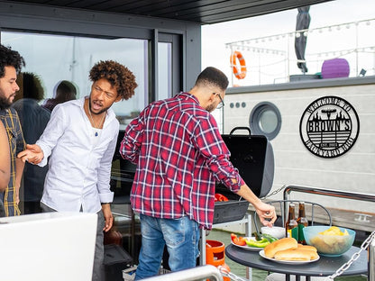 Personalized BBQ Grill Name Sign Custom Grill Sign Outdoor Kitchen Decor Grill Gifts for Dad Backyard BBQ Metal Sign BBQ Grill Sign Barbecue Outdoor Man Cave Decor