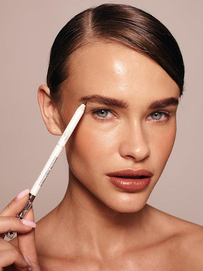 True + Luscious Brow Definer Pencil - Pomade & Powder Combo With Organic Castor Oil - Fills, Shapes Eyebrows - Waterproof - Brunette