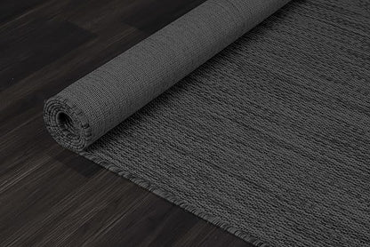 CAMILSON Outdoor Rug 8x10 Modern Area Rugs for Indoor and Outdoor Patios and Porches - Waterproof, Washable, Non-Shedding, Easy-to-Clean Outside Carpet (8 x 10, Solid - Dark Gray)