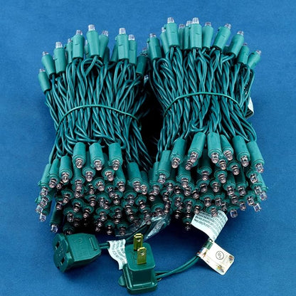 200 Count Pink Wide Angle LED Christmas Lights, 66 ft Green Wire UL Certified Commercial Grade 5mm Holiday String Light Set (Pink)