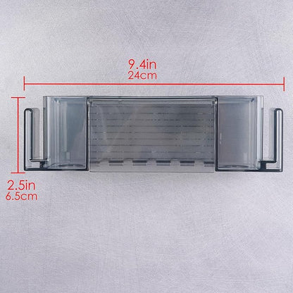 5 Slots Wall Mount Toothbrush Holder with Cover, Self Adhesive Toothbrush Storage Organizer for Shower, Toothpaste & Toothbrush Hanger for Bathroom, Medicine Cabinet, Dorm (Gray Large)