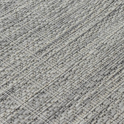 Adiva Rugs Outdoor Indoor Area Rug, Weather Resistant, Easy to Clean, Stain Resistant Floor Mat for Dining Room, Backyard, Deck, Patio (Silver Weiss, 2' x 3')