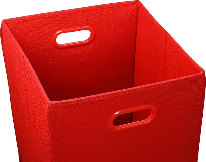 Simple Houseware Foldable Closet Laundry Hamper Basket, Red