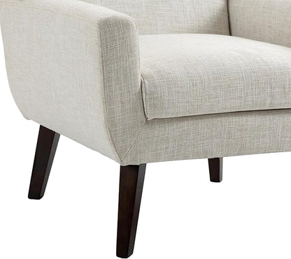 UIXE Accent Chair Modern Upholstered Armchair, Comfy Living Room Arm Chairs Mid Century Single Sofa Reading Side Seat for Bedroom, Home Office - Beige