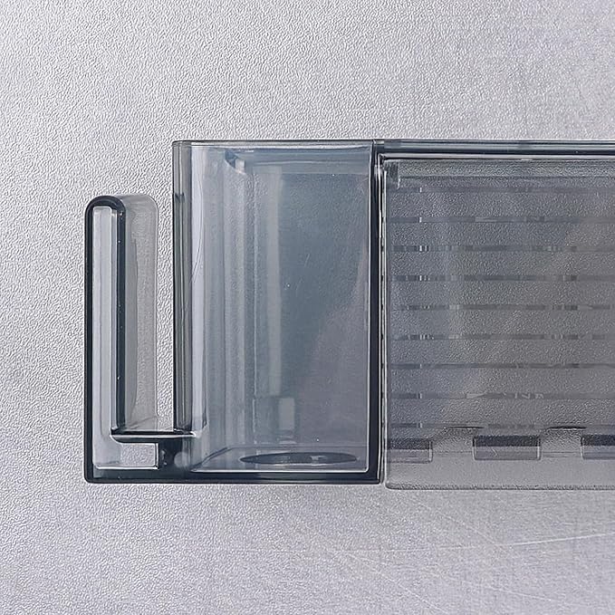 5 Slots Wall Mount Toothbrush Holder with Cover, Self Adhesive Toothbrush Storage Organizer for Shower, Toothpaste & Toothbrush Hanger for Bathroom, Medicine Cabinet, Dorm (Gray Large)