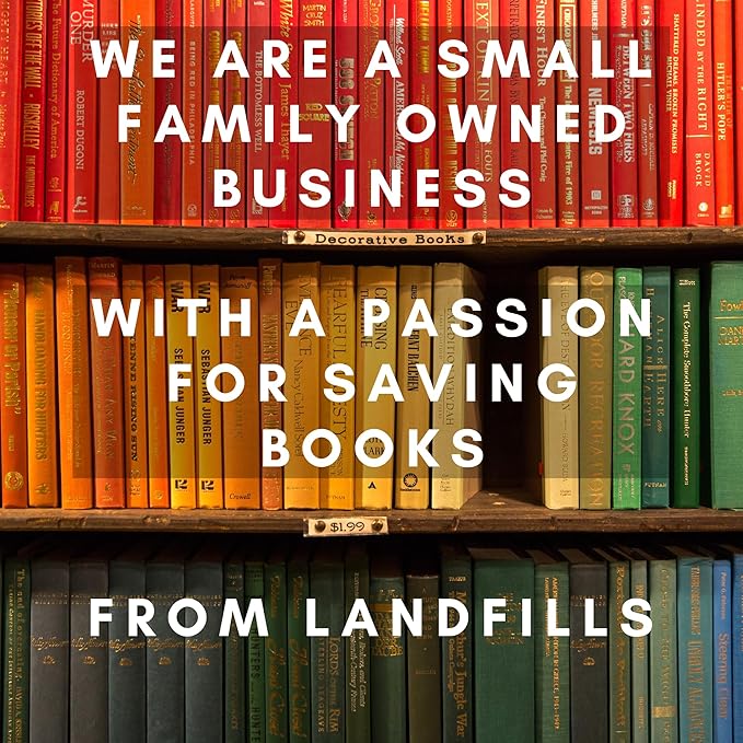 Curated Decorative Books Hardcover Décor Books for Home Décor, Choose Color, Interior Design, Office, Wedding Display, Instant Library, or Staging (One Foot, Brown)