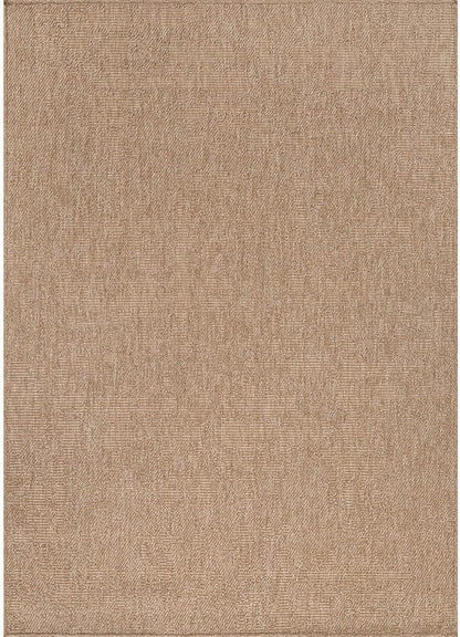 CAMILSON Easy Jute Rug 4x6, Indoor Outdoor Natural Color Fiber Area Rugs for Living Room Patio and Kitchen Rug, Solid Boho Woven Design, Easy-Cleaning, Washable Outside Carpet Alfombras (4 x 6)