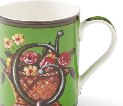 Spode Kit Kemp Alphabet Mug - Letter G Monogram in Fine China, 12oz Ceramic Coffee Cup for Hot Drinks, Personalized Drinkware for Unique Gifts, Dishwasher Safe Tea or Coffee Mug - Gift Box Included