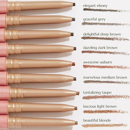 Chella Eyebrow Pencil - Vegan, Gluten Free, Cruelty Free, Paraben Free, Long Wearing, Smooth Consistency (Marvelous Medium Brown)