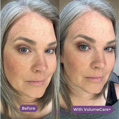 VolumeCare+ Mascara For Older Women - Extreme Length and Volume 2-in-1 Formula - No Clumps, Long-Wearing, Hypoallergenic Mascara For Sensitive Eyes (Natural Black)